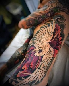 фото тату аист от 18.04.2018 №037 - tattoo stork - tatufoto.com