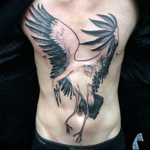 фото тату аист от 18.04.2018 №055 - tattoo stork - tatufoto.com