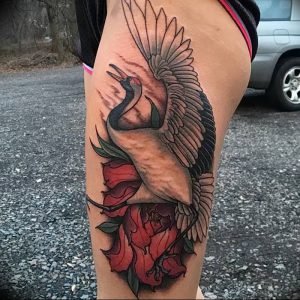 фото тату аист от 18.04.2018 №068 - tattoo stork - tatufoto.com