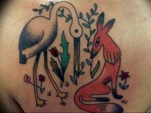 фото тату аист от 18.04.2018 №073 - tattoo stork - tatufoto.com