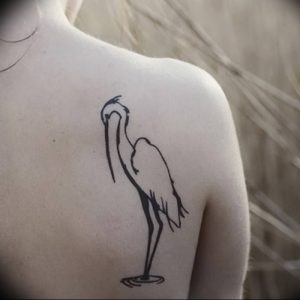 фото тату аист от 18.04.2018 №099 - tattoo stork - tatufoto.com