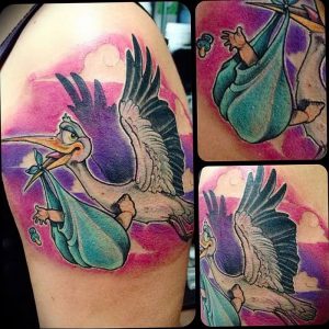 фото тату аист от 18.04.2018 №100 - tattoo stork - tatufoto.com