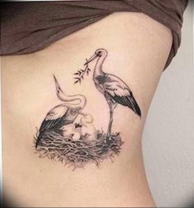 фото тату аист от 18.04.2018 №110 - tattoo stork - tatufoto.com