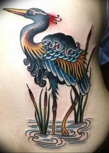 фото тату аист от 18.04.2018 №111 - tattoo stork - tatufoto.com