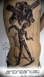 фото тату марионетка с нитками от 26.04.2018 №016 - tattoo puppet with - tattoo-photo.ru