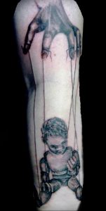 фото тату марионетка с нитками от 26.04.2018 №023 - tattoo puppet with - tattoo-photo.ru