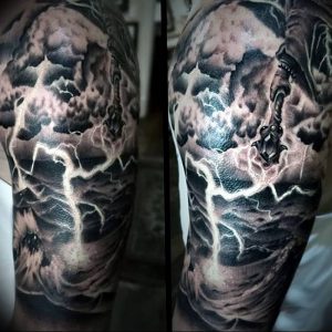 clouds tattoo Inspirational 60 Lightning Tattoo Designs For Men