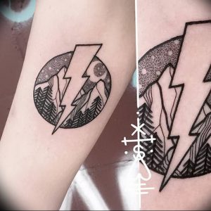 фото тату молния от 26.04.2018 №043 - lightning tattoo - tattoo-photo.ru