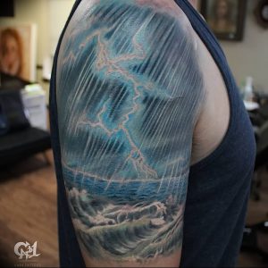 фото тату молния от 26.04.2018 №056 - lightning tattoo - tattoo-photo.ru