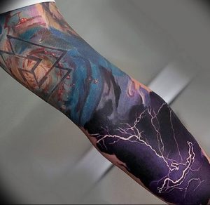 фото тату молния от 26.04.2018 №060 - lightning tattoo - tattoo-photo.ru