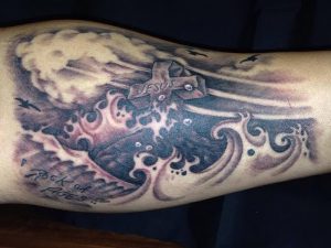 фото тату океан от 06.04.2018 №012 - tattoo ocean - tattoo-photo.ru