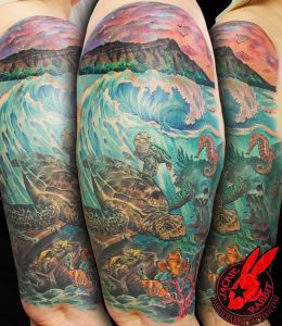 фото тату океан от 06.04.2018 №020 - tattoo ocean - tattoo-photo.ru