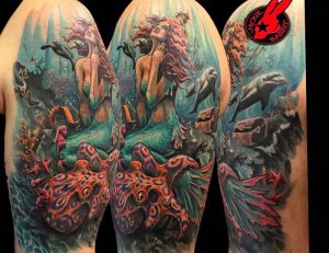 фото тату океан от 06.04.2018 №029 - tattoo ocean - tattoo-photo.ru