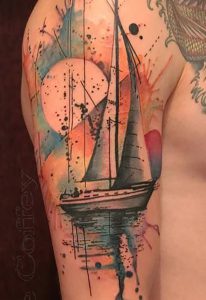 фото тату океан от 06.04.2018 №035 - tattoo ocean - tattoo-photo.ru