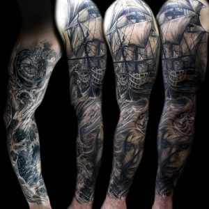 фото тату океан от 06.04.2018 №038 - tattoo ocean - tattoo-photo.ru