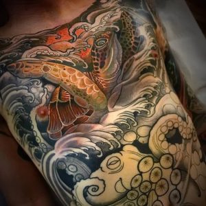 фото тату океан от 06.04.2018 №043 - tattoo ocean - tattoo-photo.ru