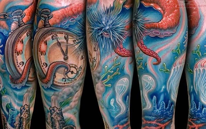 фото тату океан от 06.04.2018 №050 - tattoo ocean - tattoo-photo.ru