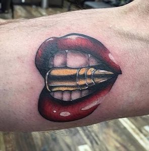 фото тату пуля от 06.04.2018 №003 - bullet tattoo - tattoo-photo.ru