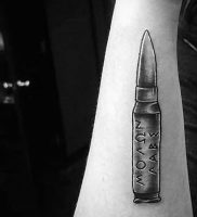 фото тату пуля от 06.04.2018 №008 — bullet tattoo — tattoo-photo.ru