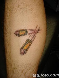 фото тату пуля от 06.04.2018 №049 - bullet tattoo - tattoo-photo.ru