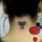фото тату бантик 24.12.2018 №007 - photo tattoo bow - tattoo-photo.ru