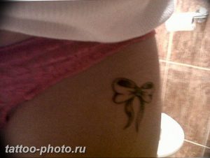 фото тату бантик 24.12.2018 №083 - photo tattoo bow - tattoo-photo.ru