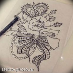 фото тату бантик 24.12.2018 №100 - photo tattoo bow - tattoo-photo.ru