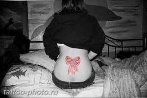 фото тату бантик 24.12.2018 №134 - photo tattoo bow - tattoo-photo.ru