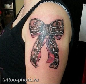 фото тату бантик 24.12.2018 №163 - photo tattoo bow - tattoo-photo.ru