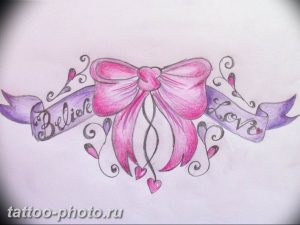 фото тату бантик 24.12.2018 №280 - photo tattoo bow - tattoo-photo.ru