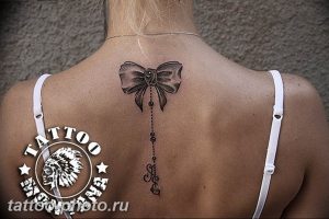 фото тату бантик 24.12.2018 №399 - photo tattoo bow - tattoo-photo.ru
