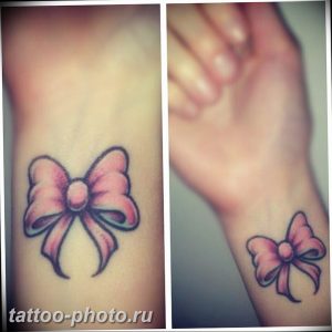 фото тату бантик 24.12.2018 №455 - photo tattoo bow - tattoo-photo.ru