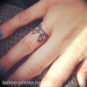 фото тату бантик 24.12.2018 №459 - photo tattoo bow - tattoo-photo.ru