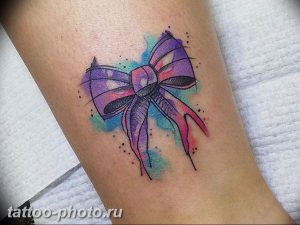фото тату бантик 24.12.2018 №493 - photo tattoo bow - tattoo-photo.ru