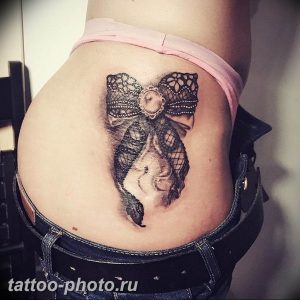 фото тату бантик 24.12.2018 №501 - photo tattoo bow - tattoo-photo.ru