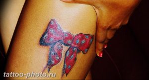 фото тату бантик 24.12.2018 №505 - photo tattoo bow - tattoo-photo.ru