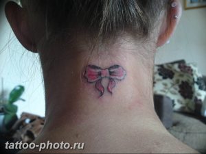 фото тату бантик 24.12.2018 №573 - photo tattoo bow - tattoo-photo.ru