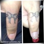 фото тату бантик 24.12.2018 №587 - photo tattoo bow - tattoo-photo.ru