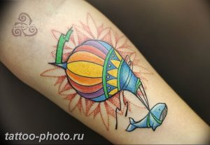 фото тату воздушный шар 22.12.2018 №253 - photo tattoo balloon - tattoo-photo.ru
