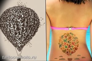 фото тату воздушный шар 22.12.2018 №302 - photo tattoo balloon - tattoo-photo.ru