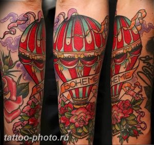 фото тату воздушный шар 22.12.2018 №359 - photo tattoo balloon - tattoo-photo.ru