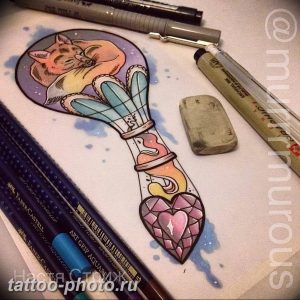 фото тату воздушный шар 22.12.2018 №532 - photo tattoo balloon - tattoo-photo.ru
