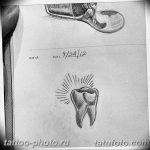 фото тату зуб 23.12.2018 №149 - photo tattoo tooth - tattoo-photo.ru