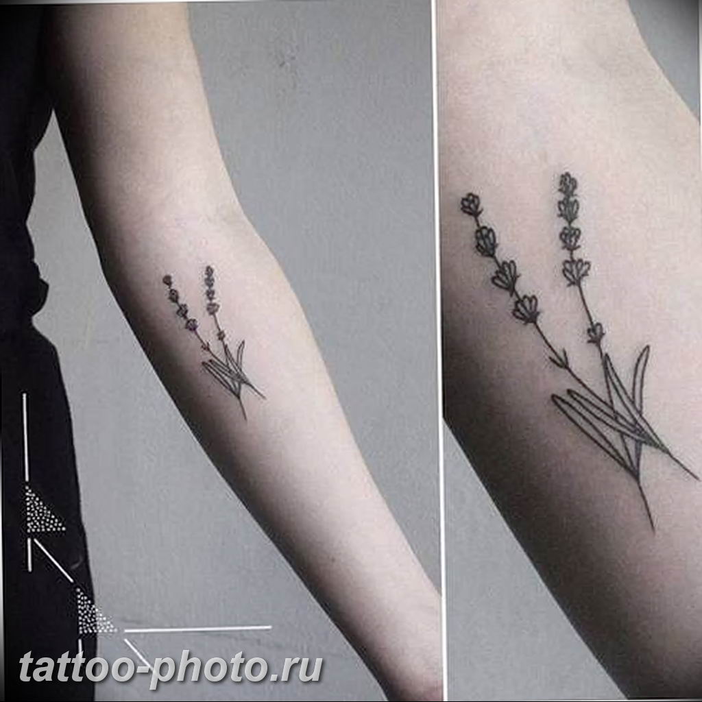 фото тату лаванда 24.12.2018 №020 - photo tattoo lavender - tattoo-photo.ru