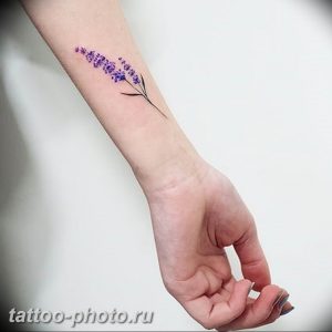 фото тату лаванда 24.12.2018 №035 - photo tattoo lavender - tattoo-photo.ru