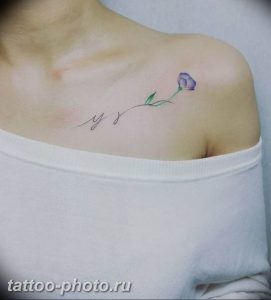 фото тату лаванда 24.12.2018 №104 - photo tattoo lavender - tattoo-photo.ru