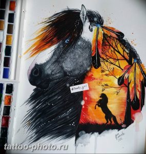 фото тату лошадь 24.12.2018 №546 - photo horse tattoo - tattoo-photo.ru