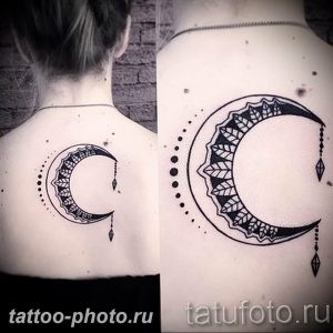 фото тату полумесяц 22.12.2018 №162 - crescent tattoo photo - tattoo-photo.ru