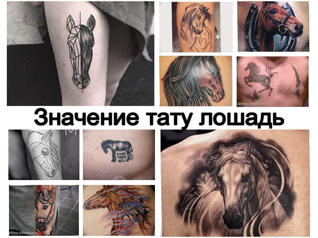 Значение тату лошадь - информация и фото примеры рисунка татуировки