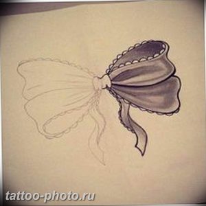 фото тату бантик 24.12.2018 №004 - photo tattoo bow - tattoo-photo.ru